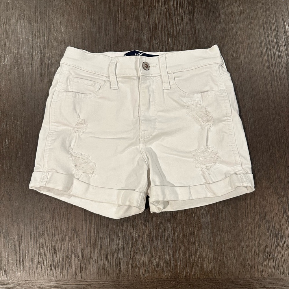 White Hollister Jean Shorts
